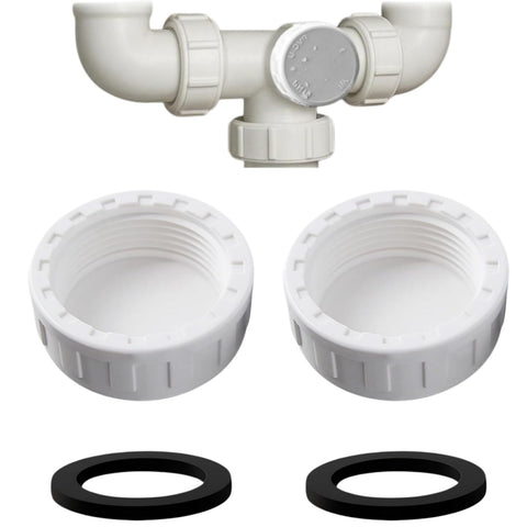 2Pcs Sink Blanking Cap,1/4" 40mm PVC Waste Pipe Cap,Drain Blanking Cap,Washing Machine Water Feed Bla-Nking Ca-P,Pipe End Ca-P,for Kitchen Sink Drain