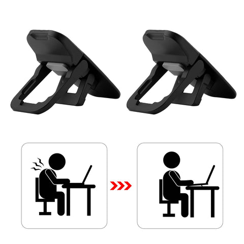 2pcs Flip Computer Keyboard Stand for Desktop, Mini Laptop Cooling Leg Rack Invisible Heightened Dual Tilted Adjustable Keyboard Feet Riser Ergonomic