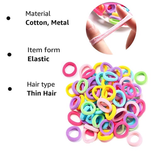 100pcs Seamless Hair Bobbles – Soft Elastic Hair Ties & Ponytail Holders for Women & Girls, No-Slip Hairbands Bulk Set