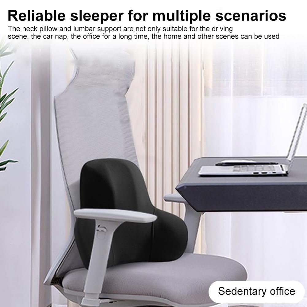 Lumbar Support Pillow Memory Foam Back Support for Pain Relief, Car Waist Supports Pillow Back Supports Comfortable Waist Cushion Backs Pillows for