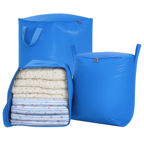 3-Pack 240l Large Moving Bags – Heavy Duty Waterproof Removal Bag with Double Zip Pulls,Ideal for Moving, College Dorms, Loft Storage