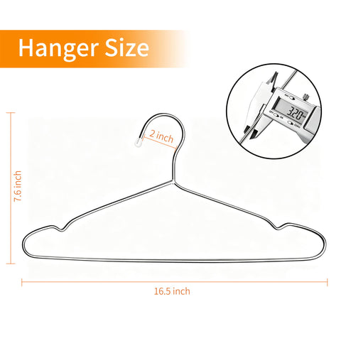 TIMMY Wire Hangers 40 Pack Stainless Steel Strong Metal Coat Hanger Clothes 16.5 Inch