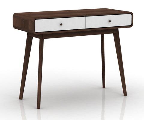 DHP Furniture Cassie Desk, Walnut White, 50x120x79cm (DxWxH)
