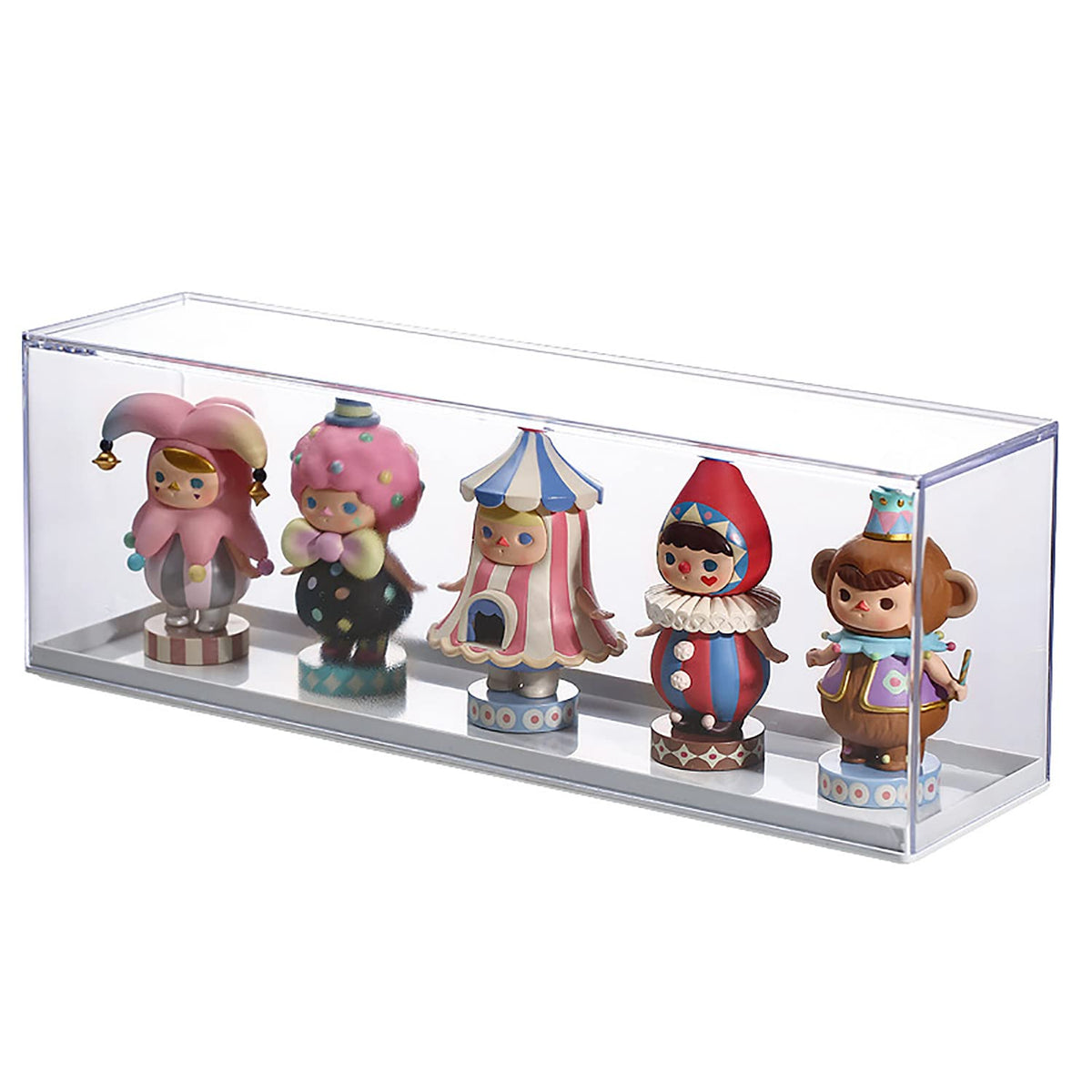 Clear Display Case for Figures，Acrylic Display Case for Doll Toy Collectibles, Action Figures