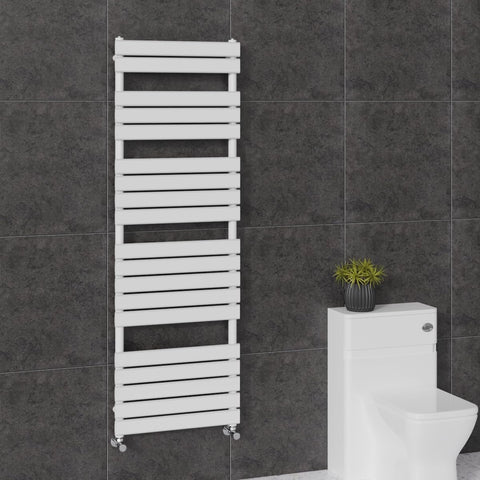 Warmehaus Flat Panel Heated Towel Rail Radiator 1800x600mm Bathroom White