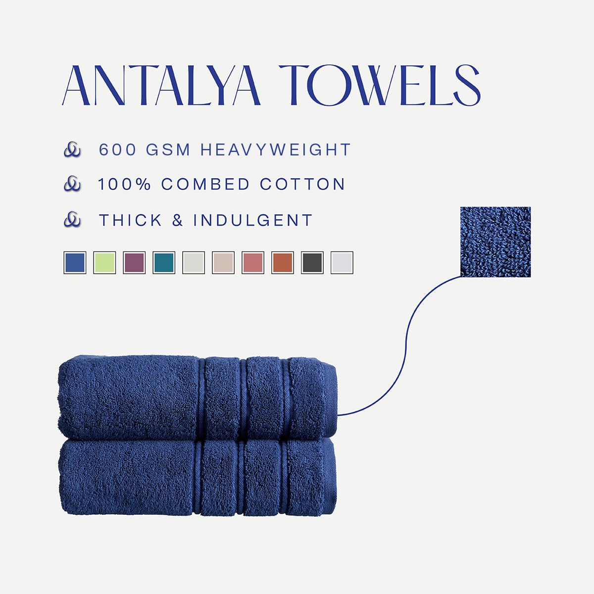 Christy Antalya Bath Sheets Set | 4 Piece | 100% Turkish Cotton | 600GSM | Soft Plush Luxury Towel Set | 2 Bath Sheets 2 Hand Towels | Quick Dry