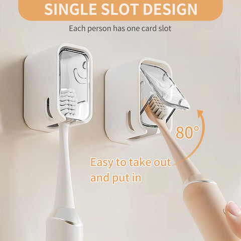 Wall Mounted Toothbrush Holders for Bathroom,Strong Self Adhesiv