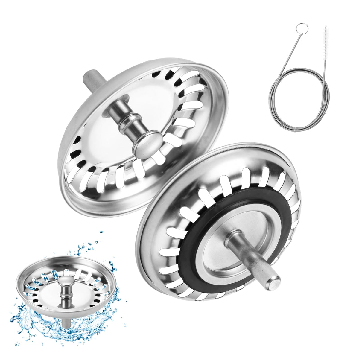 Sink Strainer Plug Replacement 79mm Stainless Steel Thickened Sink Stopper