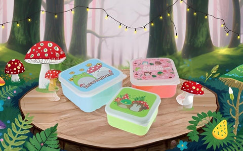 Blueprint Collections Squishmallows Storage Pots | Set of 3 Storage Tubs with Lids | Kitchen Organization | Small Storage Boxes with Lids