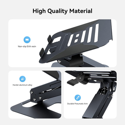 GIISSMO Laptop Stand Height Adjustable Laptop Riser Vented Aluminum Desk Notebook Holder Compatible with 10-17'' MacBook Pro/Air Dell Lenovo Samsung