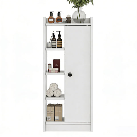 Feonase Bathroom Storage Cabinet with 4 Open Storage Unit, Slim Bathroom Storage Unit with Adjustable Shelf