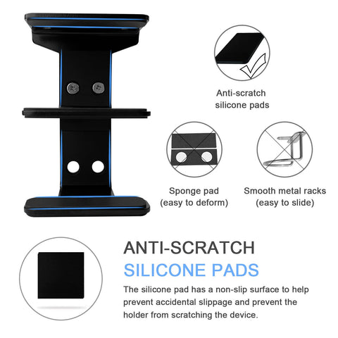 IFCASE 2 Tier Under Desk Laptop Mount, Double Decker Metal Under Desk Shelf Holder for Laptop, MacBook Pro, Keyboard with Anti-Scratch Silicone
