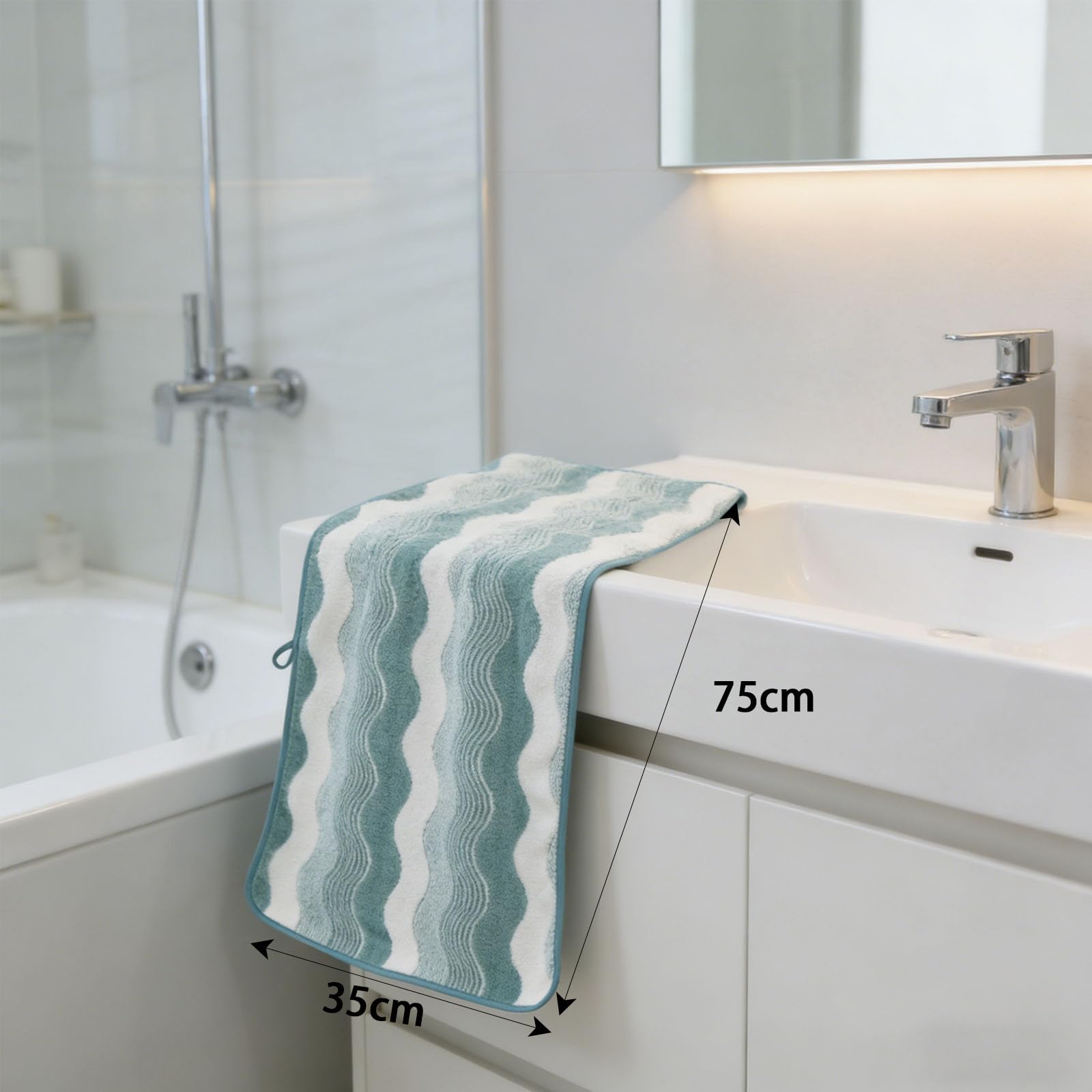 rexinwadfu Microfibre Soft Hand Towels, Quick Dry 35 x 75cm Guest Towels, Super Water Absorbent Towel Set for Bathroom Or Kitchen