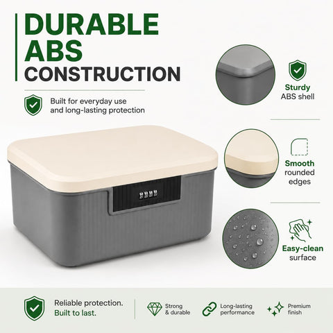 Lockable Storage Box with Combination Code Medicine Box Medicine Organiser