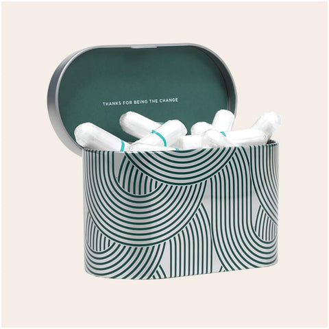 DAME Tampon Storage Tin – Elegant Bathroom Organiser for Tampons and Feminine Care Essentials