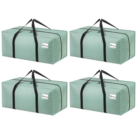 Dntorx 4 Pack 90L Moving Bags, Waterproof Storage Totes, Green