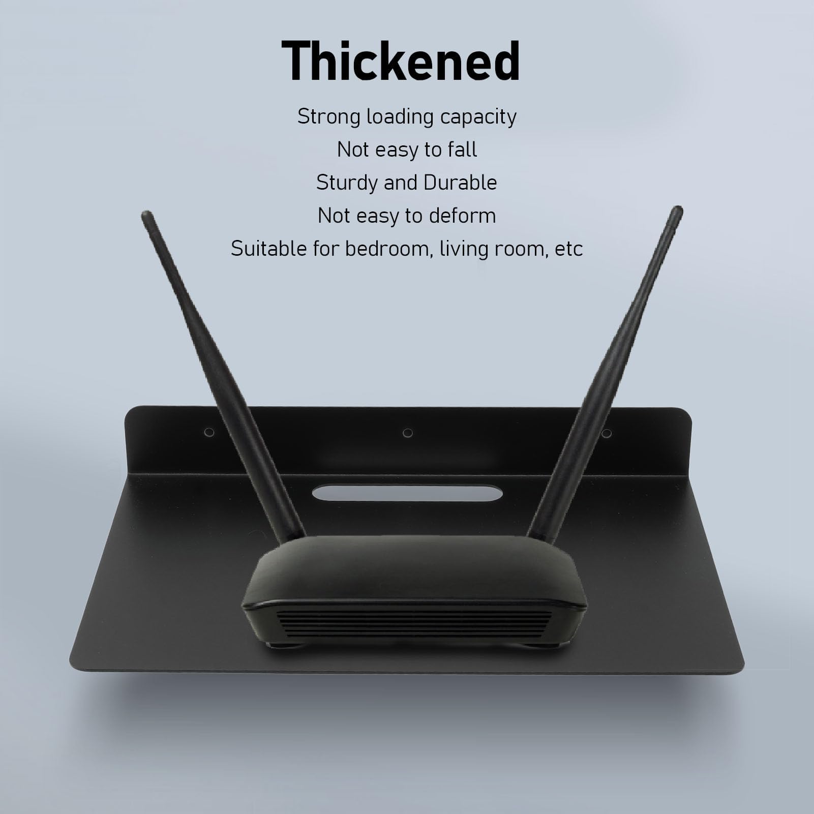 TOPINCN Floating AV Shelf Thickened Projector Router Camera Rack Mounted Box Sturdy Rack for Set Top Box Bracket Audio Visual Shelving