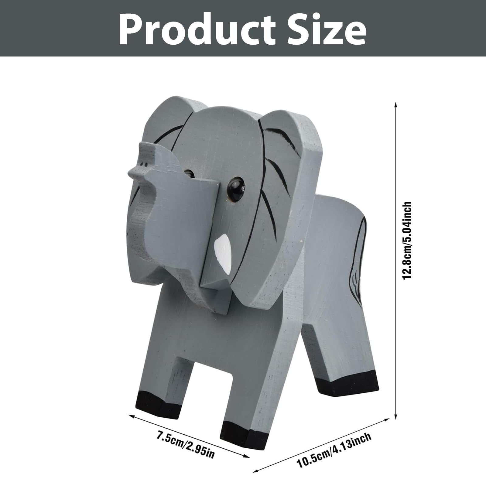 BRIOTA Elephant Shaped Glasses Holder, Animals Glasses Stand, 3D Puzzle Eye Glasses Holder Stand, Wooden Spectacle Holder