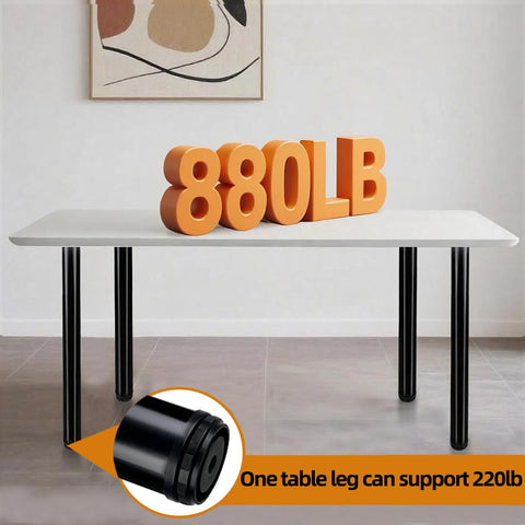 QLLY Table Legs 75cm/29.5 inch Adjustable Metal Desk Legs, 4 Pcs Furniture Legs, DIY Office Table Leg (75cm, Black)