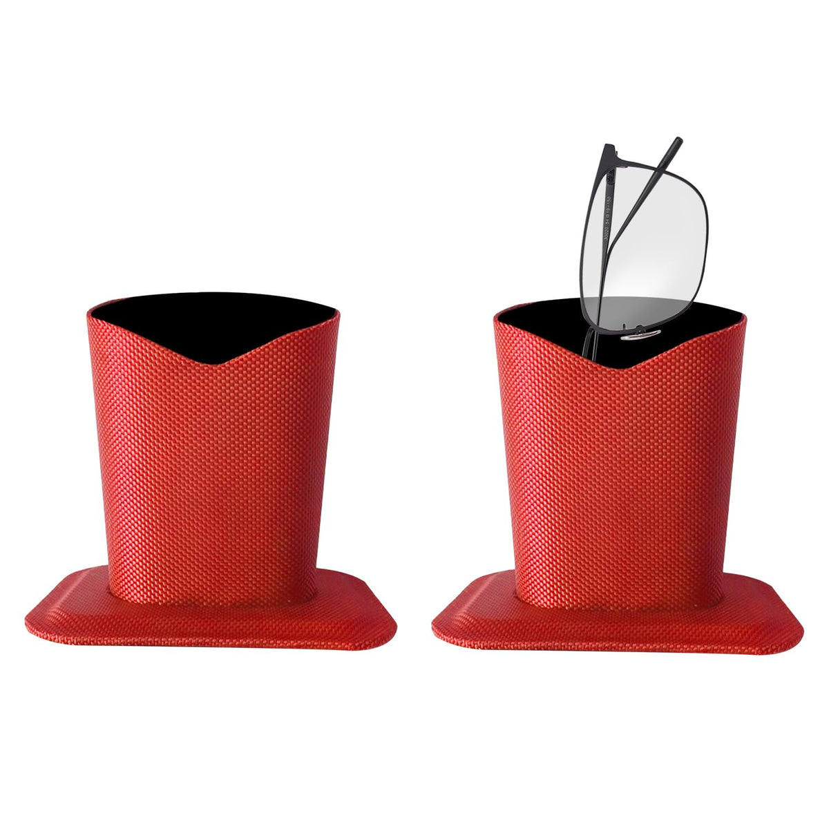 Bohue 2 Pieces Eyeglasses Holder Oxford Cloth Glasses Holder Glasses Desktop Display Stand Protect Glasses Upright Stand for Home Office And School