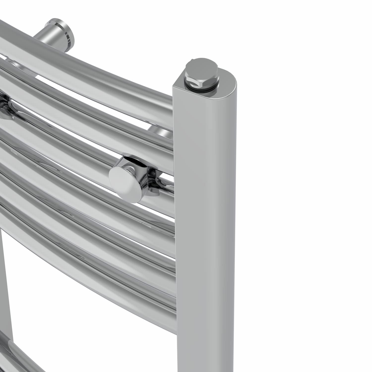 Warmehaus Curved Heated Towel Rail Radiator Ladder Chrome 1800x300mm