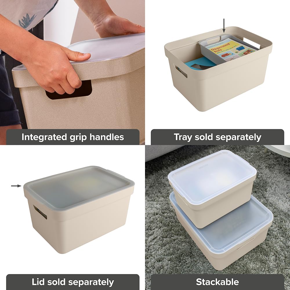SUNWARE perfectly organised Sigma Home Storage Box 13 L Beige