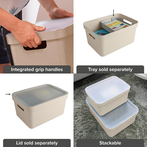 SUNWARE perfectly organised Sigma Home Storage Box 13 L Beige