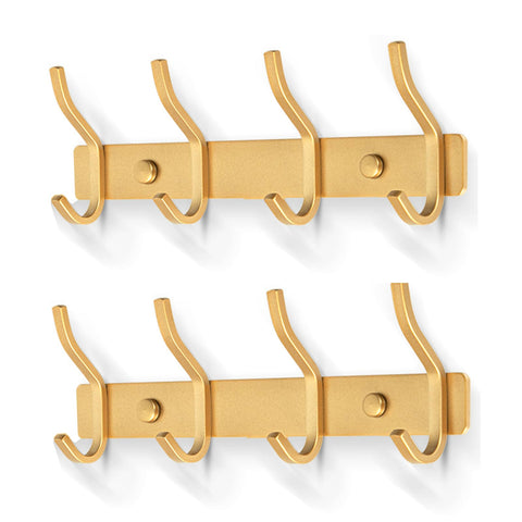 MEIJO Coat Hooks Wall Mounted, Coat Rack Wall Mounted Stainless Steel Heavy Duty Wall Hook, Coat Hooks for Door, Bedroom, Bathroom, Kitchen