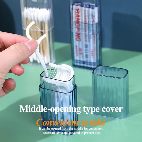 Portable Cotton Bud Holder & Toothpick Holder, 2 Pack Travel Organizer
