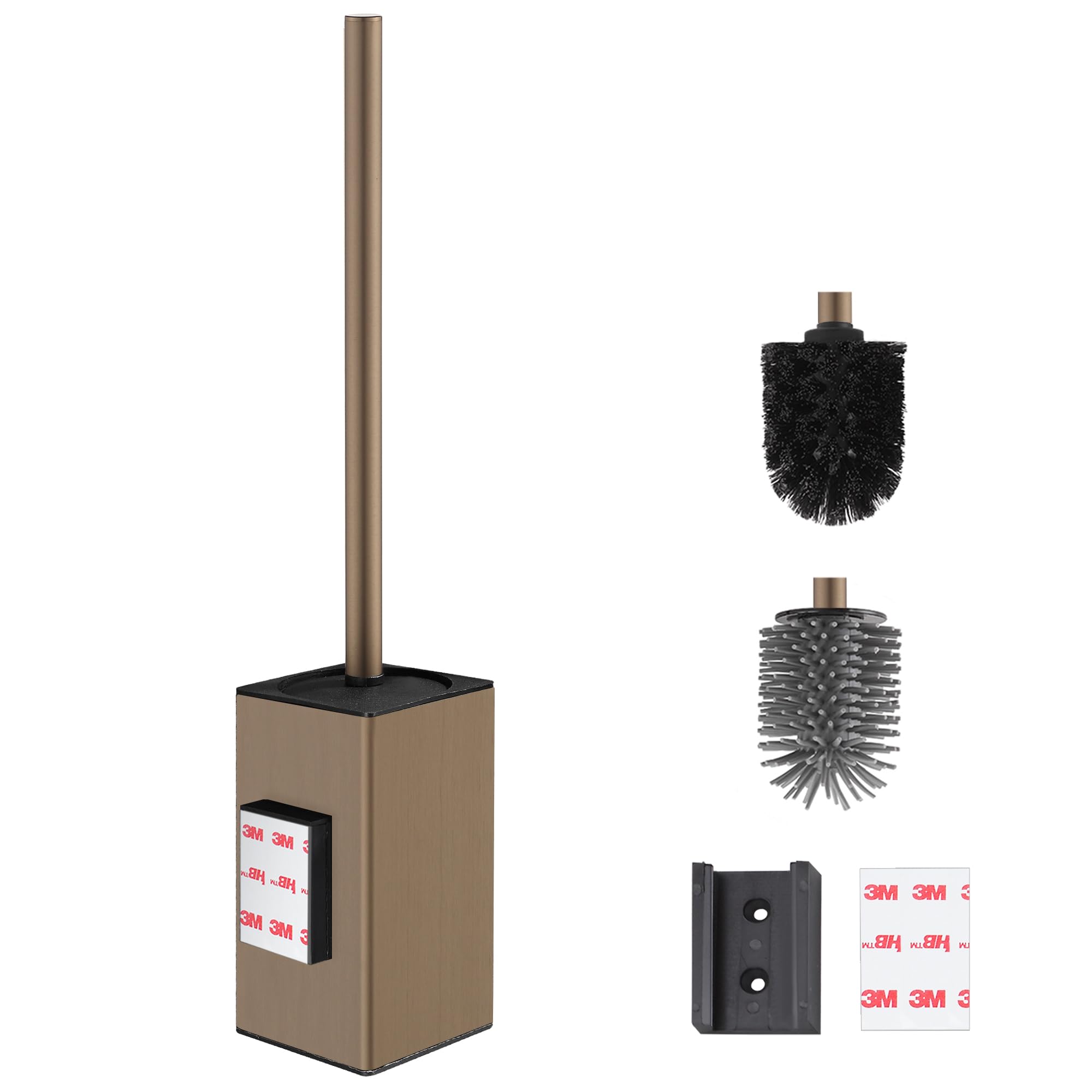 DAZI Toilet Brush Adhesive Wall Mounting without Drilling, Toilet Brush with Modern Design