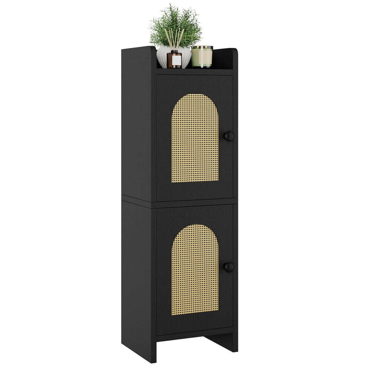 IBUYKE Small Bathroom Storage Cabinet Toilet Paper Storage Holder WBS001B