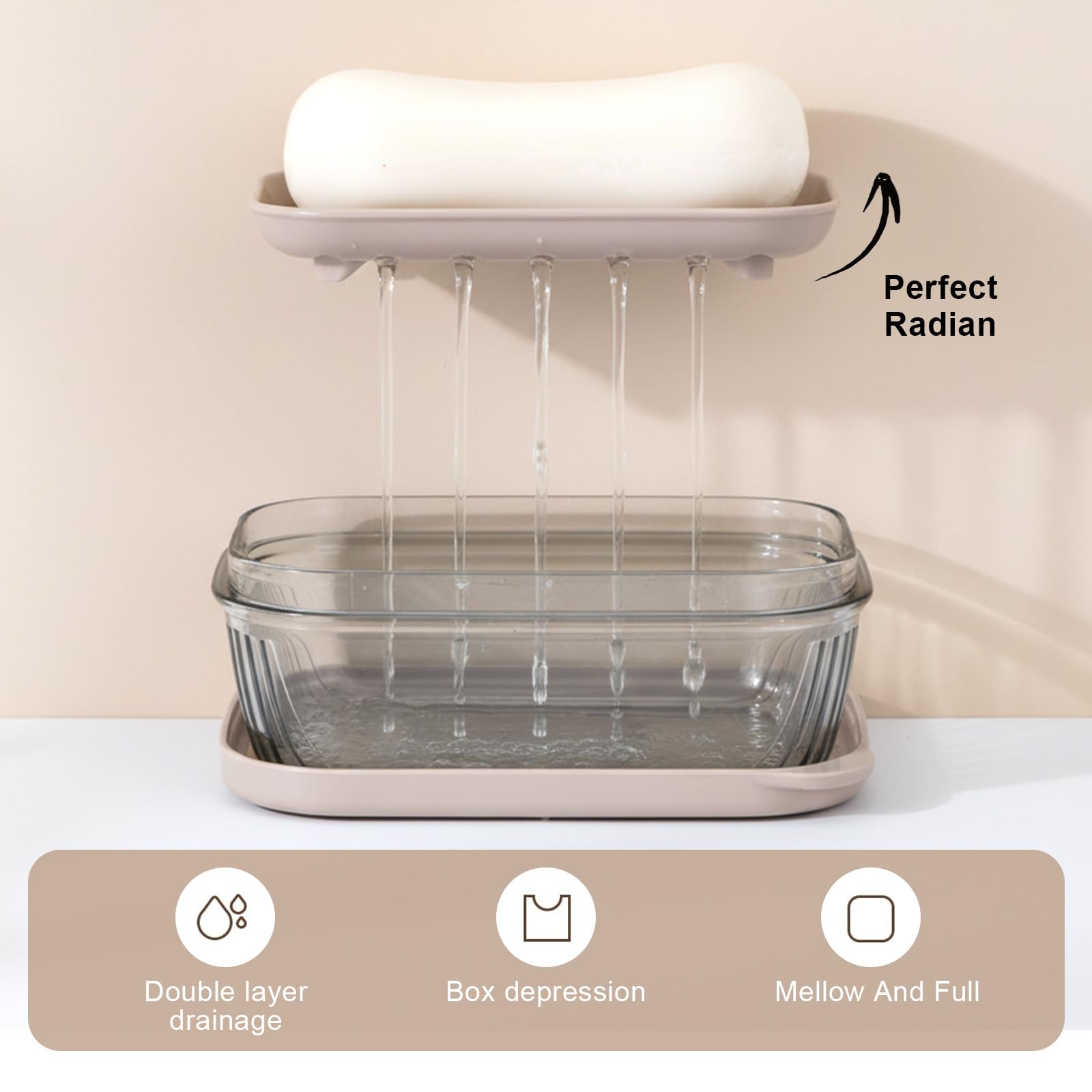 XLIUAX Travel Soap Case, Portable Soap Holder with Lid, Waterproof Moisture-Proof Soaps Case with Drainage for Bathroom Shower Travel Camp Gym Outdoor