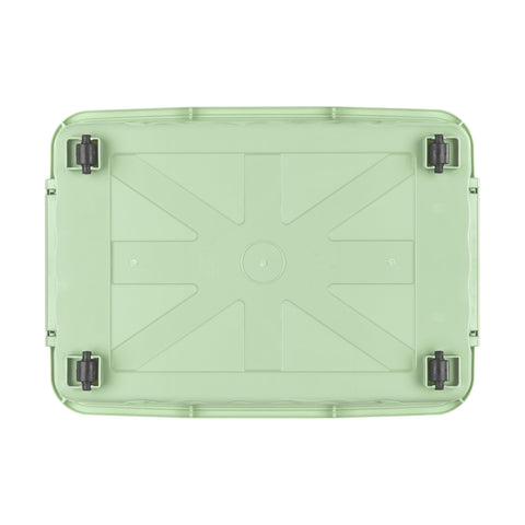 Cetomo 55L*6 Storage Boxes with Lids, Plastic Storage Box with Wheels and Secure Side Latches, Stackable & Nestable Organizer for Home, Office