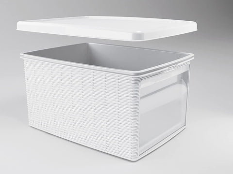 Stefanplast Elegance Multipurpose Case with Front Door, White, Medium/29 x 39 x 21 cm