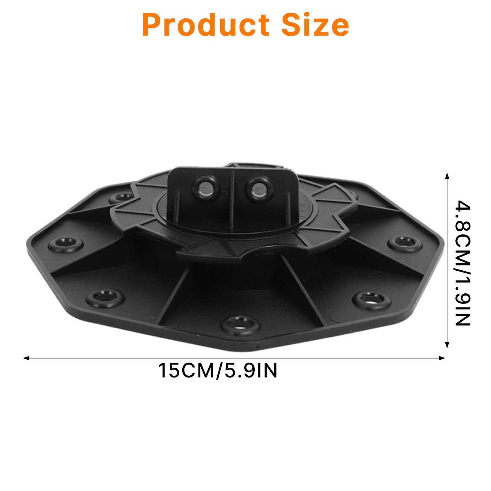 25 Pcs Adjustable Deck Pedestals, 18-28mm Height Floor Lift Base Supports