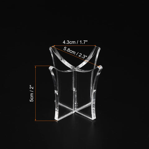 PATIKIL 2.3" Ball Display Stand, 2 Pack Multi-Function Acrylic Ball Stand Display Holder for Baseball Tennis Ball, Clear