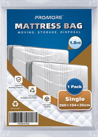 Single Mattress Cover for Moving Mattress Bags for Storage Transport