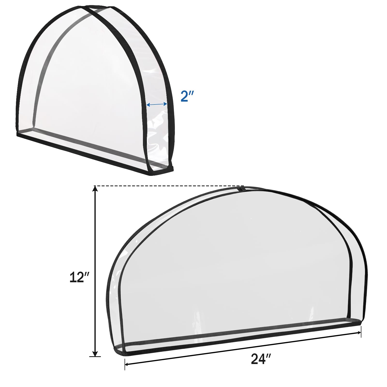 Syeeiex 15 Pack Clear Clothes Shoulder Cover with Wide Side Gusset, Dustproof and Waterproof Suit Shirt Jacket Shoulder Protective Cover