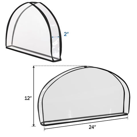 Syeeiex 15 Pack Clear Clothes Shoulder Cover with Wide Side Gusset, Dustproof and Waterproof Suit Shirt Jacket Shoulder Protective Cover