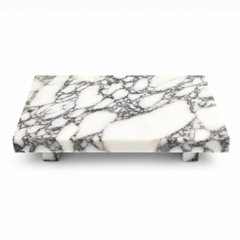 Marble Pedestal Tray for Perfume, Jewelry & Vanity Organizers