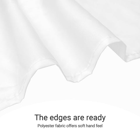 Lerores Shower Curtain, 180 x 180 cm, Pure White, Weighted Hem, Anti-Mould Textile, Water-Repellent