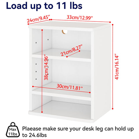 IBUYKE Under Desk Storage Cabinet Clamp on Desk Legs Shelf UTMZ012W
