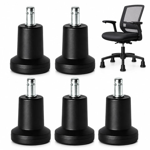 5Pcs High Profile Bell Glides Replacement Stool Swivel Caster Wheels or Office Desk Chair