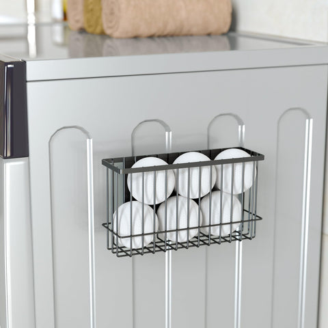 NiHome 2-Pack Magnetic Fridge Shelf Baskets, 14 lb Capacity, Black