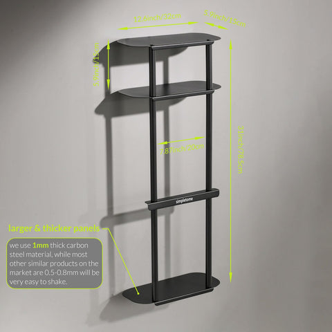Towel Storage Rack Wall for Bathroom, Camping Chair Holder with Shelves
