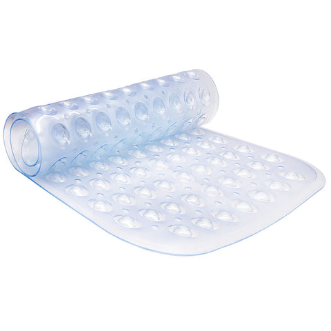 Non Slip Bath Mat, Uooker Anti Slip Shower Mat, Anti Mould Long Rubber Bathroom Mat 70x38cm with Drain Holes & Strong Suction Cups Grip