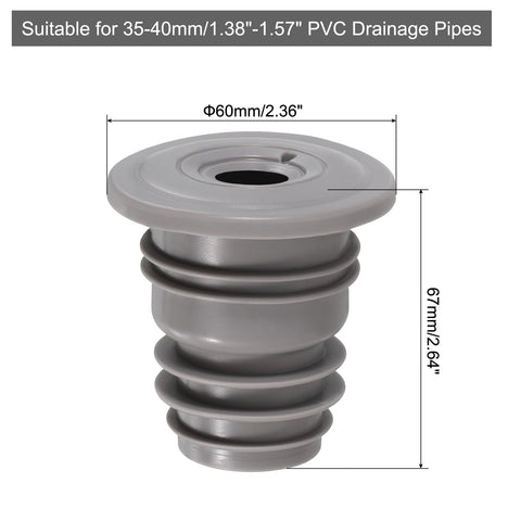 sourcing map Drain Pipe Seal Ring, Silicone Ring Washing Machine Sealing Plug, Anti-Odor Floor Drain Plug Sewer Pipe Seal Ring Sealing Cover for