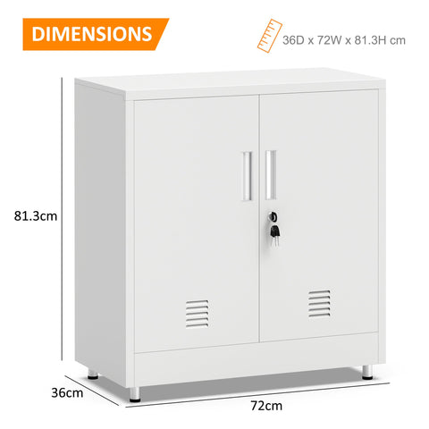 JINKUR Metal Storage Cabinet with Locking Doors and Adjustable Shelf, Small Lockable Sideboard Buffet Cabinet for Home, Office, Entryway, Hallway