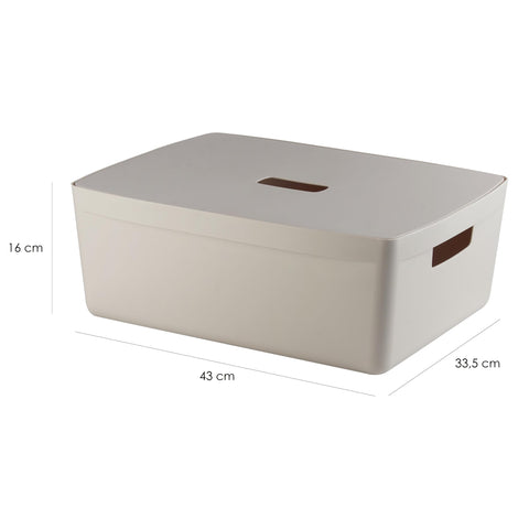 IDEA HOME Plastic Storage Box with Lid - Storage Boxes - Storage Organiser - Really Useful Boxes for Storing Various Items in the Living Room