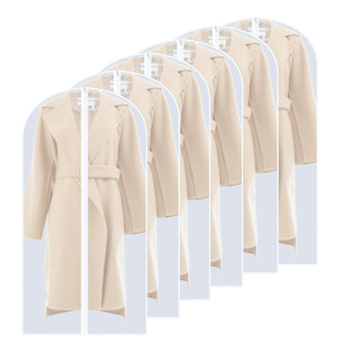 QH7 Garment Covers Dustproof Clothes Covers Moth Proof Coat Bag with Zip PEVA Translucent Dress Cover Waterproof Anti-mite Breathable Suit Protector